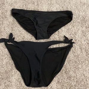 Two Black Bikini Bottoms